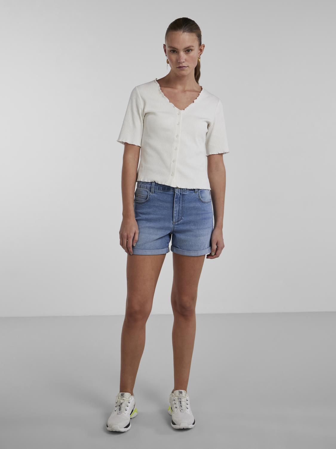 PCPEGGY Shorts - Light Blue Denim